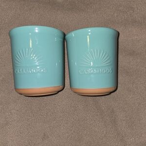 Brand New  Casamigos Tequila Turquoise Cups - Set of 2 Cups